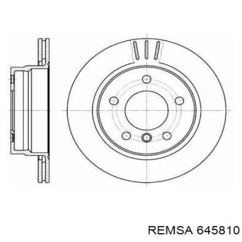 645810 Remsa диск гальмівний задній