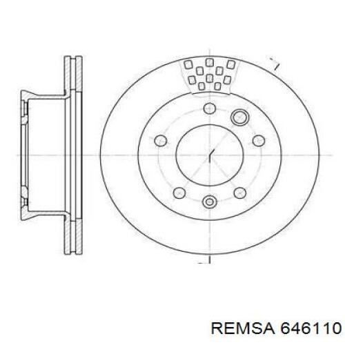 Диск гальмівний передній Remsa 646110