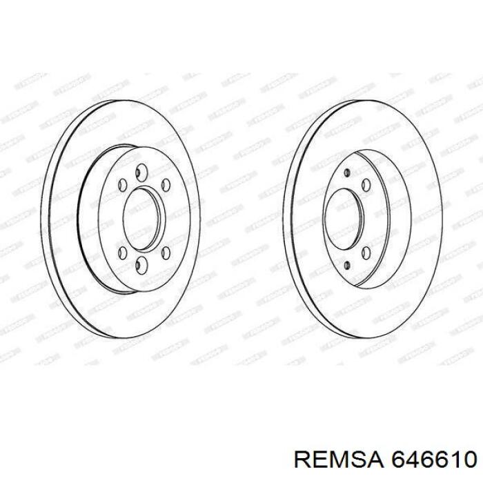 Гальмівні диски передні 646610 Remsa