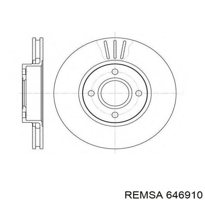 646910 Remsa диск гальмівний передній