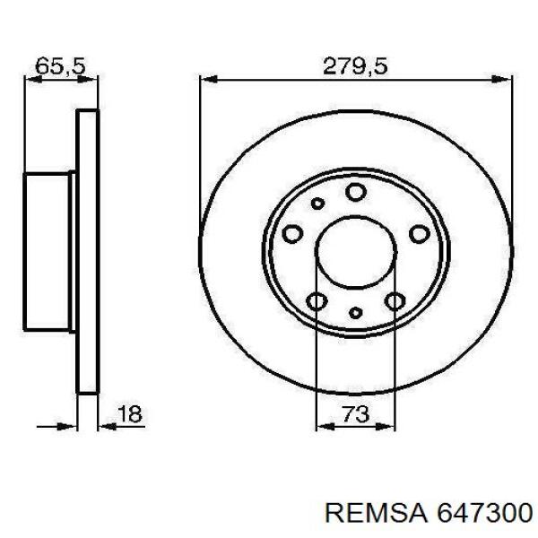 Купити 647300 Remsa Ротор гальмівний