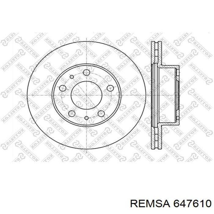 647610 Remsa диск гальмівний передній