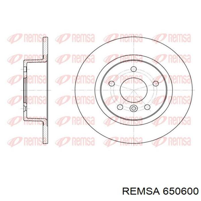 650600 Remsa диск гальмівний задній