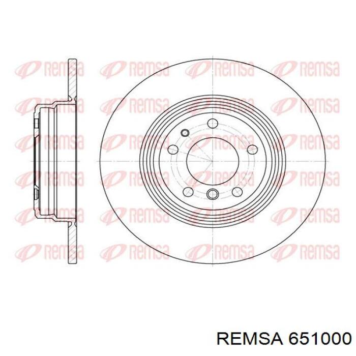 651000 Remsa диск гальмівний задній