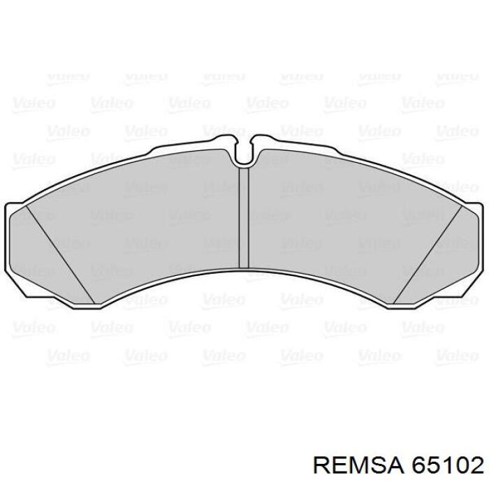 65102 Remsa колодки гальмові задні, дискові