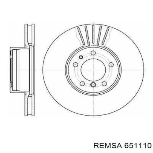 651110 Remsa диск гальмівний передній