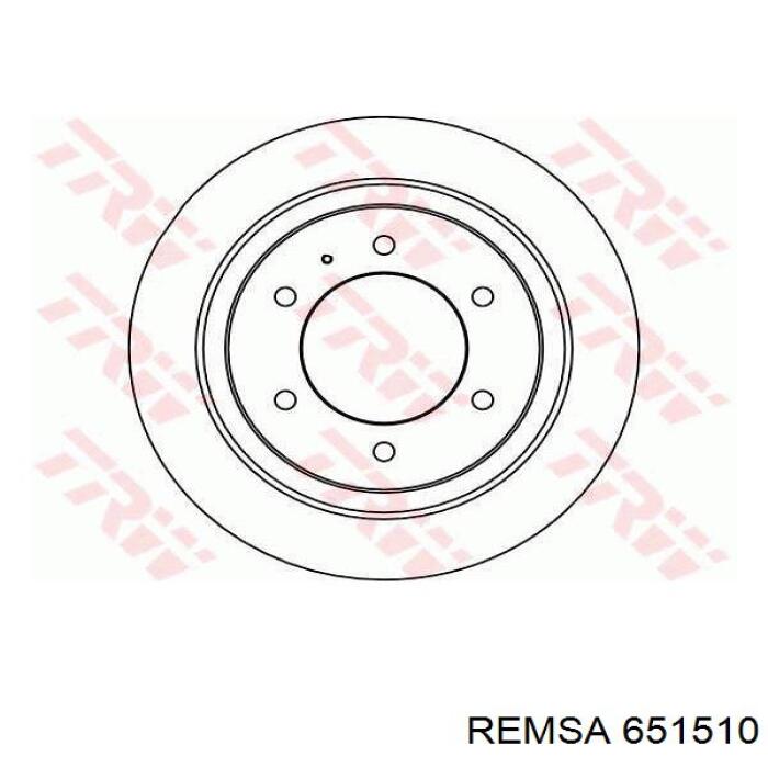 Диск гальмівний задній Remsa 651510