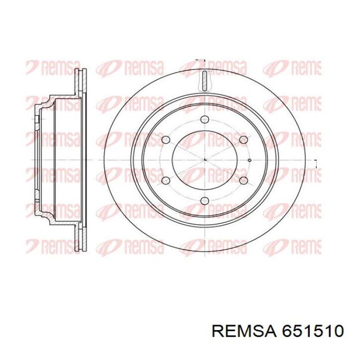 651510 Remsa диск гальмівний задній