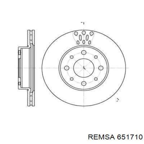 651710 Remsa диск гальмівний передній