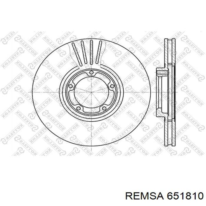 Гальмівні диски передні 651810 Remsa
