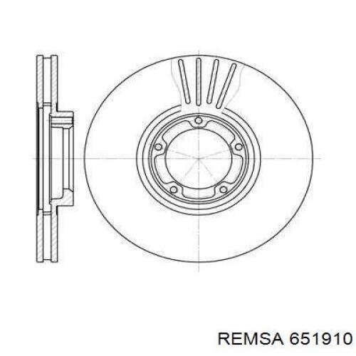 Диск переднього гальма Remsa 651910 ціна, від 32.08 USD
