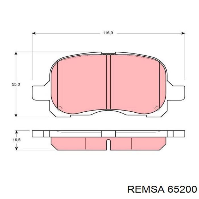 Купити 65200 Remsa Колодки гальмівні передні, дискові