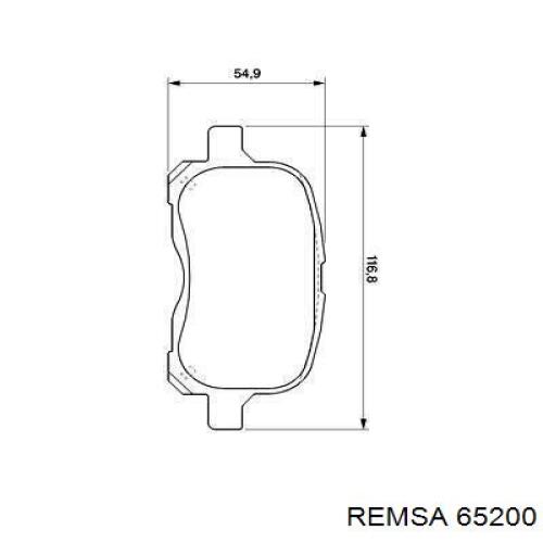 Передні тормозні колодки 65200 Remsa