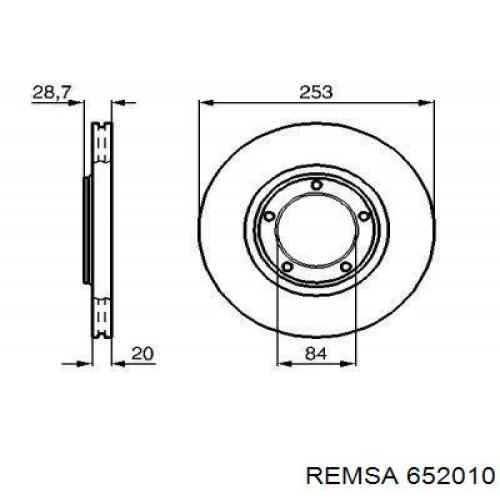 Купити 652010 Remsa Ротор гальмівний