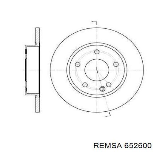 652600 Remsa диск гальмівний передній