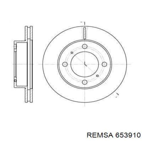 653910 Remsa диск гальмівний передній
