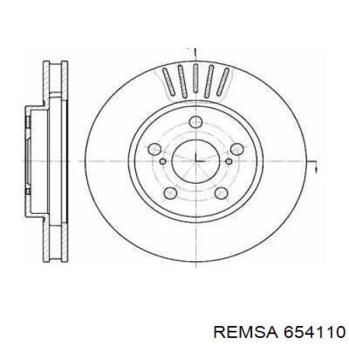 Диск переднього гальма Remsa 654110 ціна, від 30.21 USD