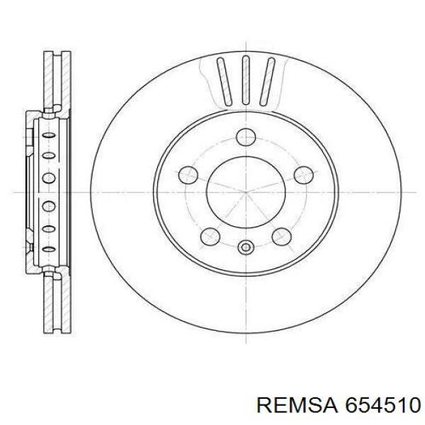 654510 Remsa диск гальмівний передній