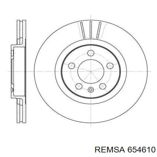 654610 Remsa диск гальмівний передній