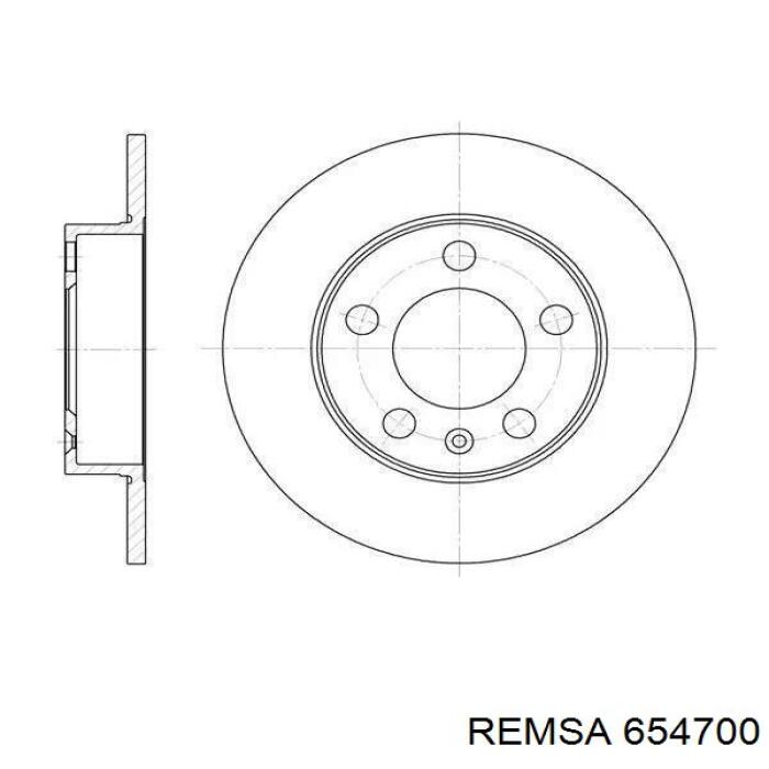 654700 Remsa диск гальмівний задній