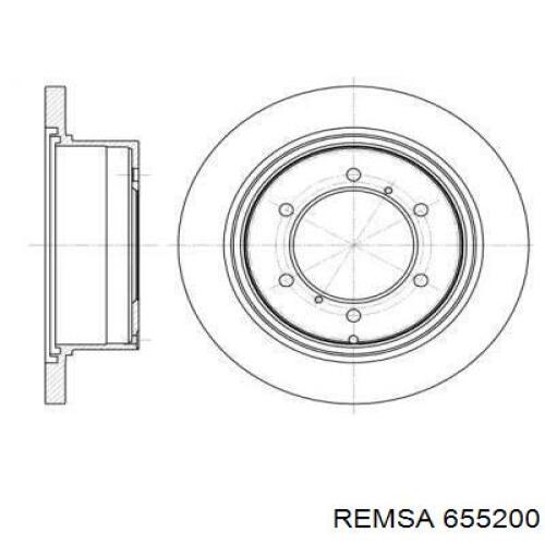 Диск гальмівний задній 655200 Remsa