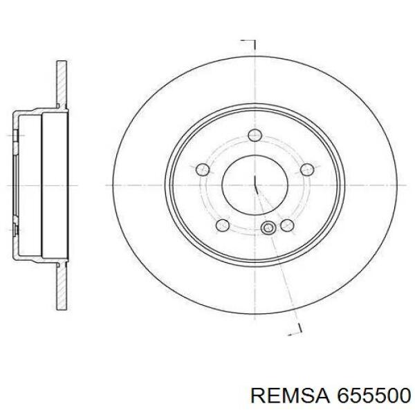 Купити 655500 Remsa Диск заднього гальма