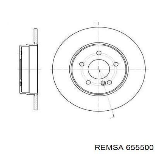 Диск гальмівний задній 655500 Remsa