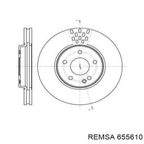 655610 Remsa диск гальмівний передній