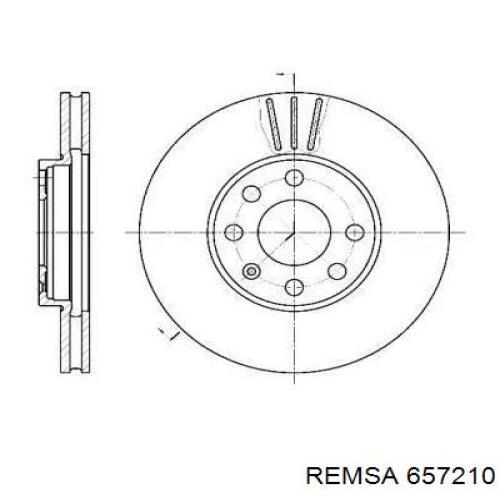 657210 Remsa диск гальмівний передній