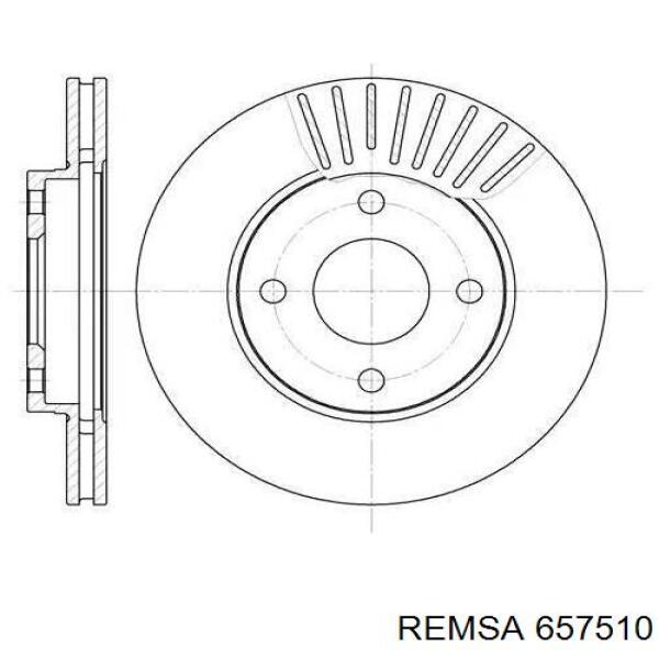 657510 Remsa диск гальмівний передній