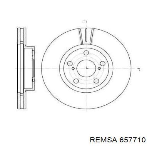 657710 Remsa диск гальмівний передній
