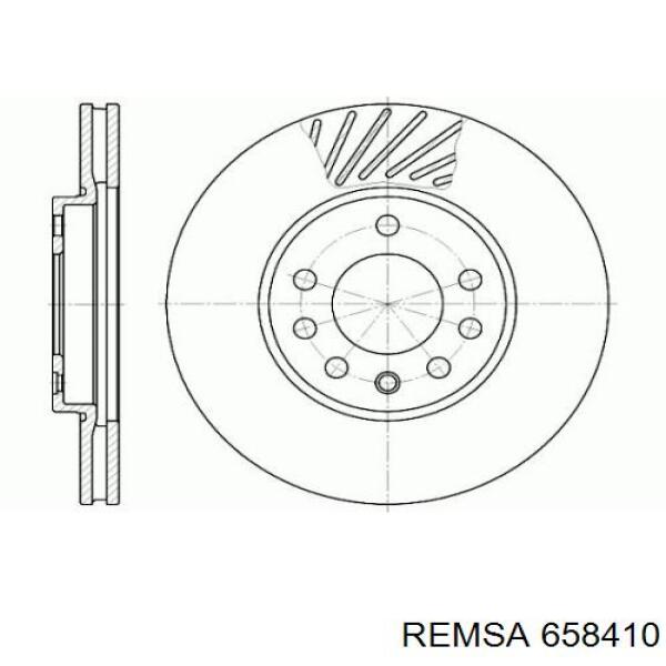 658410 Remsa диск гальмівний передній