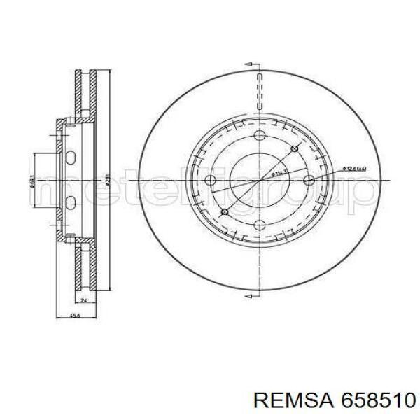 658510 Remsa Гальмо дискове переднє