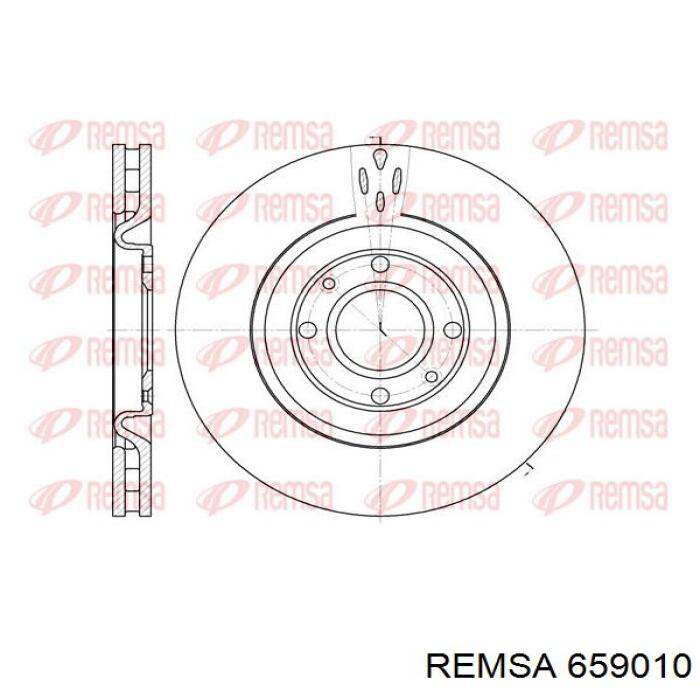 Диск гальмівний передній 659010 Remsa