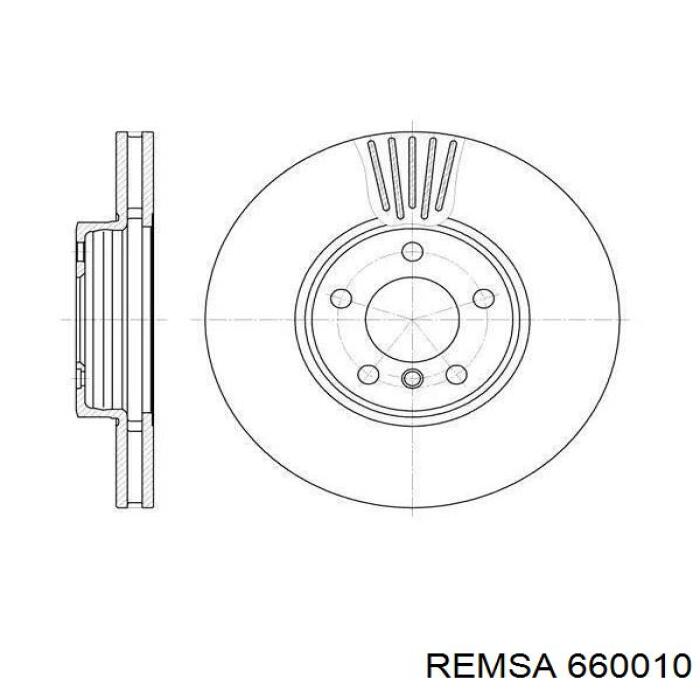660010 Remsa диск гальмівний передній