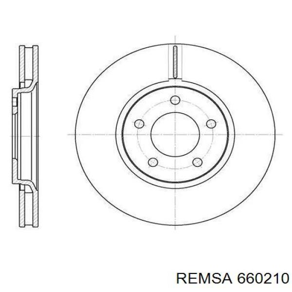 660210 Remsa диск гальмівний передній