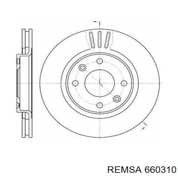 660310 Remsa диск гальмівний передній