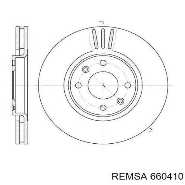 660410 Remsa диск гальмівний передній