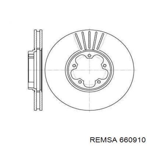 Диск гальмівний передній 660910 Remsa