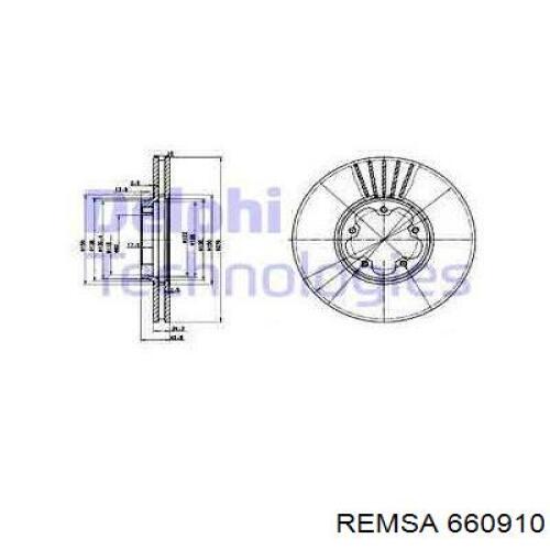 Купити 660910 Remsa Ротор гальмівний