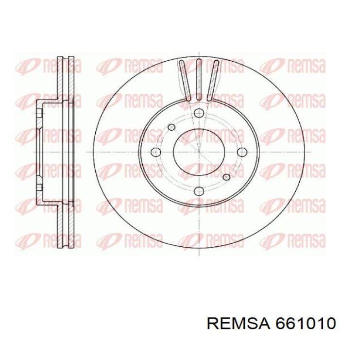 Диск гальмівний передній 661010 Remsa