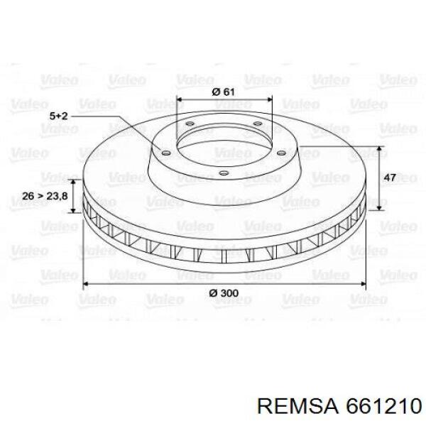 Купити 661210 Remsa Ротор гальмівний