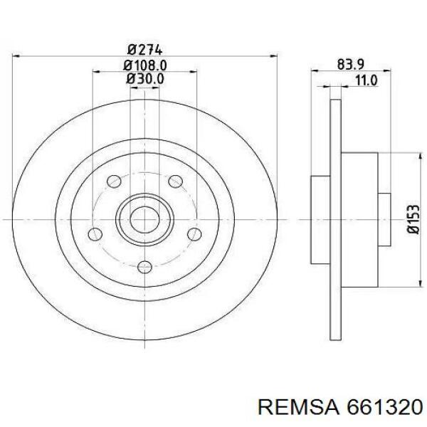 661320 Remsa Дискові гальма