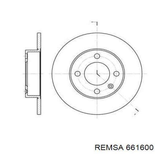 Купити 661600 Remsa Диск заднього гальма