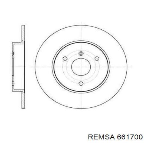 661700 Remsa диск гальмівний передній