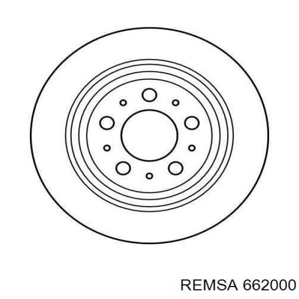 Диск гальмівний задній Remsa 662000