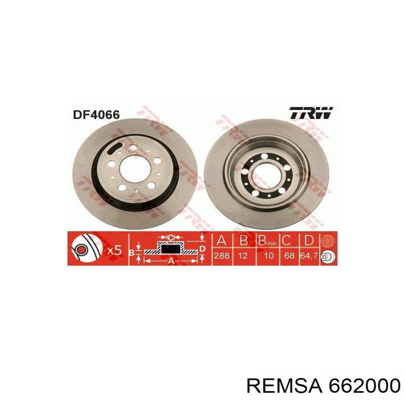 Задні дискові гальма Remsa 662000 ціна, від 37.33 USD