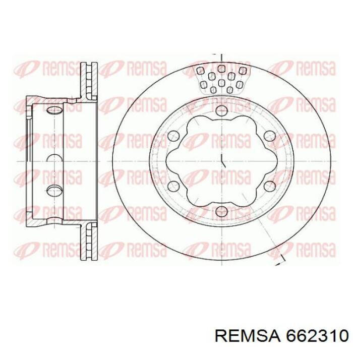 Диск гальмівний задній 662310 Remsa