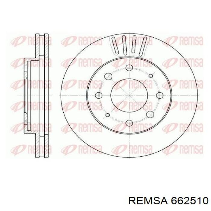 662510 Remsa диск гальмівний передній