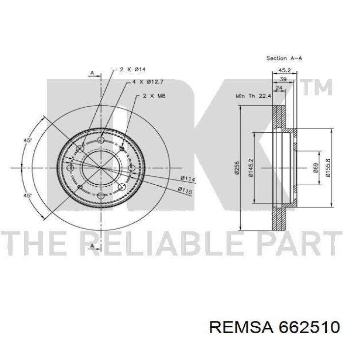 Купити 662510 Remsa Ротор гальмівний